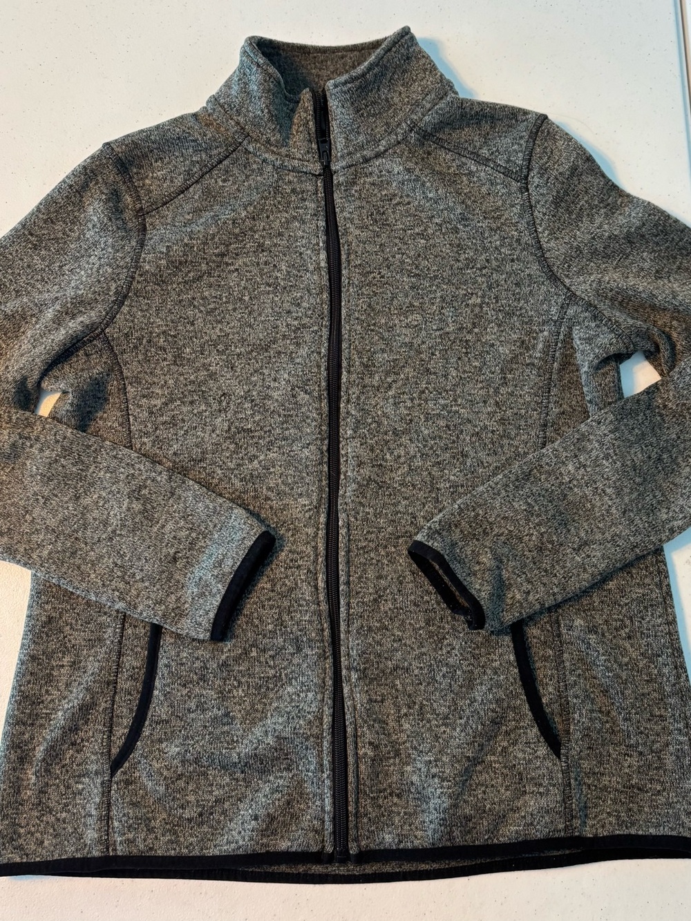 Eddie Bauer size xl Women's Gray Full-Zip Utility Jacket